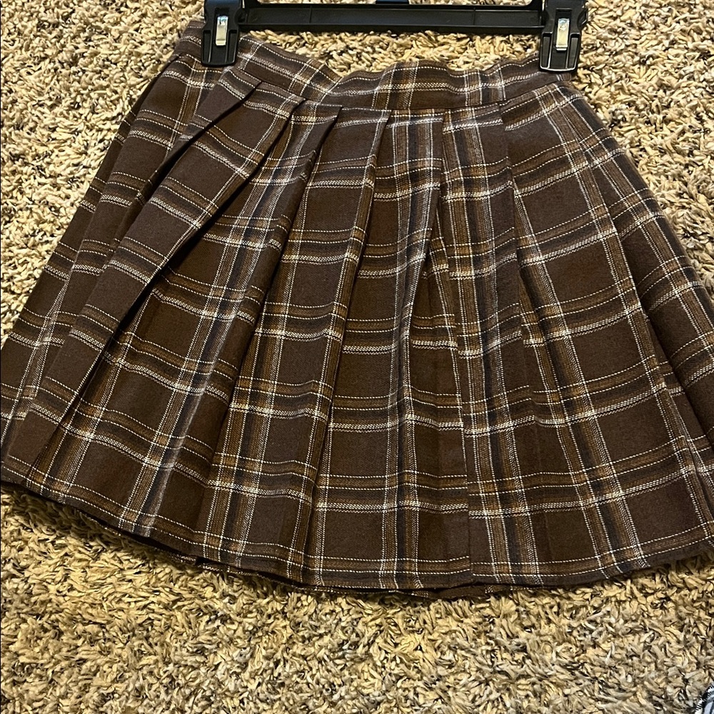 Plaid Brown Women's Skirt